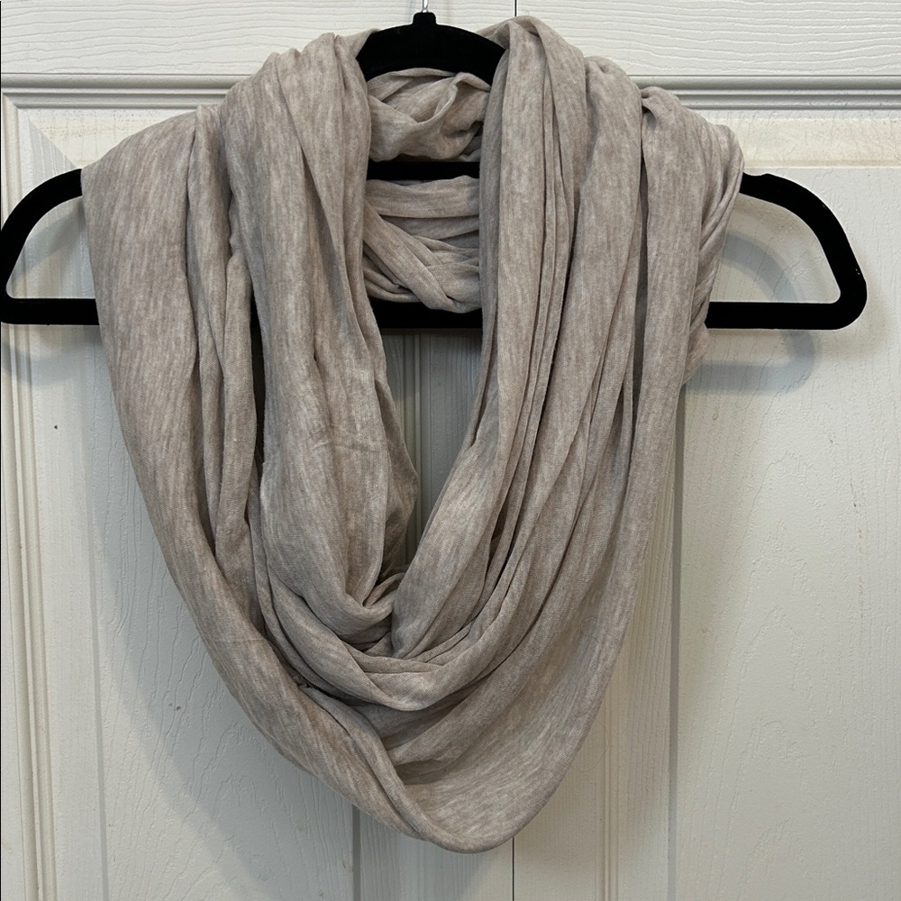 CALVIN KLEIN Light Brown Tan Lightweight Infinity Scarf Oversized Stretch OSFA